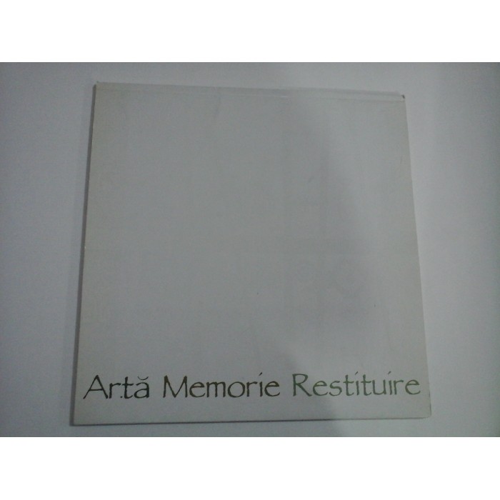 ARTA, MEMORIE, RESTITUIRE - ALBUM 